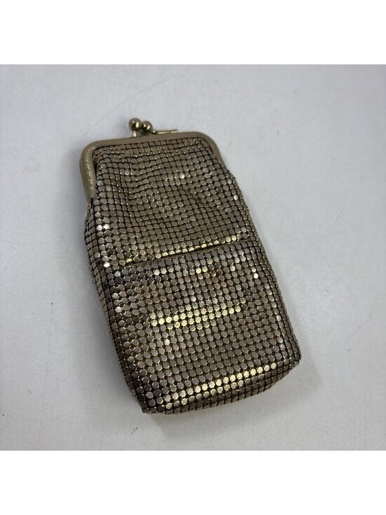 Accessories - MCM La Regale Gold Mesh Sequin Cigarette  & Lighter Case Glam Pouch Satin Lined